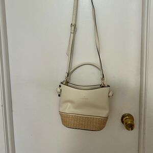 Nanette Lepore Cream and Tan Crossbody Bag